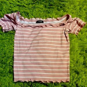 striped cropped top